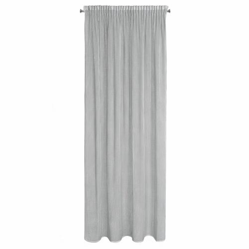 Hotová záclona s riasiacou páskou - Regina, strieborná 140 x 270 cm